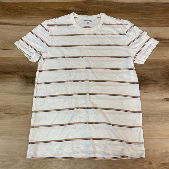 Madewell Striped T-Shirt Mens Small Crew Neck Short Sleeve Casual Top - Picture 1 of 9